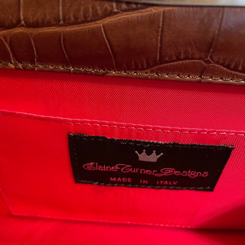Elaine Turner brown leather handbag - Picture 5 of 11